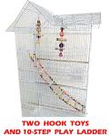 Large 38-Inch Double Roof Bird House Cage