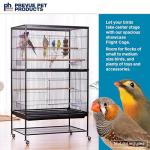Wrought Iron Flight Cage with Stand for Birds