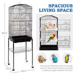 Large Rolling Bird Cage with Stand and Storage