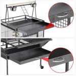 Rolling 69-inch Wrought Iron Large Bird Cage