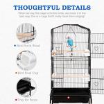 Large Rolling Bird Cage with Stand and Storage