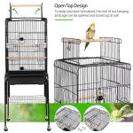 Yaheetech Open Top Rolling Bird Cage with Stand