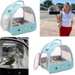 Portable Bird Travel Carrier with Perch and Mat
