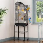 Spacious 62-Inch Metal Bird Cage with Stand