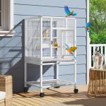 YITAHOME 41" Metal Bird Cage with Rolling Stand