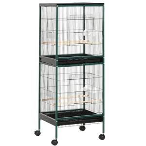 Spacious Multi-Door Indoor Bird Cage, 55" Green