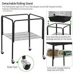 Yaheetech Open Top Rolling Bird Cage with Stand