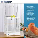 Clear View Glass Bird Cage for Small Birds