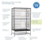 X-Large Wrought Iron Flight Cage for Pets