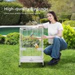 VIVOHOME 30" Wrought Iron Bird Cage with Stand