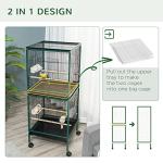 Spacious Multi-Door Indoor Bird Cage, 55" Green