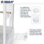 Clear View Glass Bird Cage for Small Birds