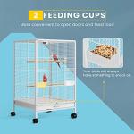 VIVOHOME 30" Wrought Iron Bird Cage with Stand