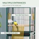 Spacious Multi-Door Indoor Bird Cage, 55" Green