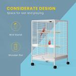 VIVOHOME 30" Wrought Iron Bird Cage with Stand