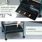 Spacious Multi-Door Indoor Bird Cage, 55" Green