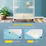 VIVOHOME 30" Wrought Iron Bird Cage with Stand