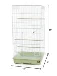 Sage Green Tall Bird Cage for Pets