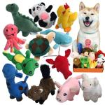 Squeaky Plush Dog Toy Pack - 12 Cute Toys
