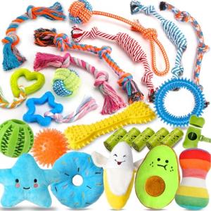 25 Pack Luxury Chew Toys for Puppies & Dogs