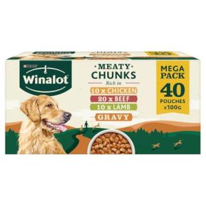 WINALOT Mixed Gravy Meaty Chunks Dog Food
