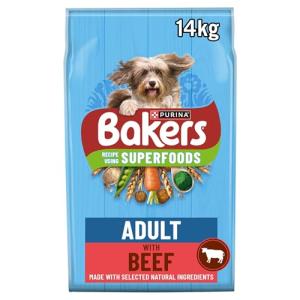 BAKERS Beef & Veggies Dry Dog Food 14kg