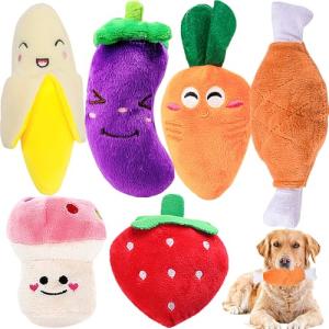 Speedy Panther 6-Pack Squeaky Dog Plush Toys