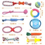 Wefine 10-Piece Natural Cotton Puppy Chew Toys