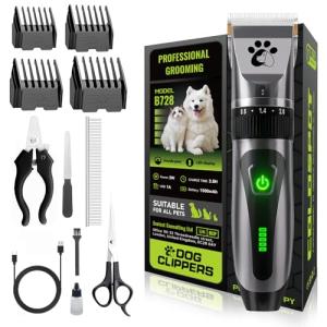 Cordless Dog Clippers with Low Noise Grooming Kit