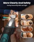 4-in-1 Pet Grooming Kit with LED Light