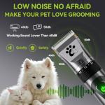 Cordless Dog Clippers with Low Noise Grooming Kit