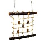 Natural Rope Climbing Wall for Birds 27 x 24cm