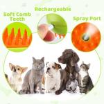 3-in-1 Rechargeable Self-Cleaning Cat Grooming Brush