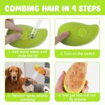 3-in-1 Rechargeable Self-Cleaning Cat Grooming Brush