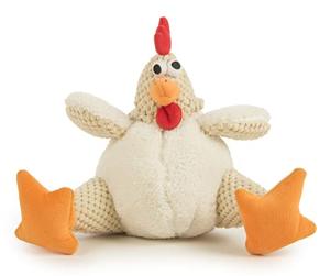 goDog Rooster Squeaky Plush Dog Toy - Large