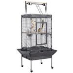 Large Metal Bird Cage with Play Top and Wheels
