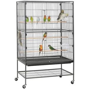 Yaheetech Large Parrot Cage with Perch and Wheels