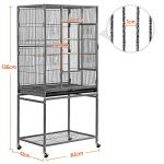 Yaheetech Large Metal Bird Cage with Stand