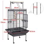 Large Metal Bird Cage with Play Top and Wheels
