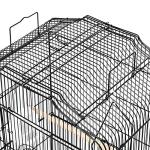 Yaheetech Black Metal Bird Cage with Play Top