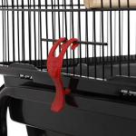 Yaheetech Black Metal Bird Cage with Play Top