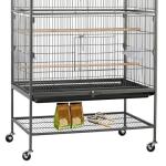 Yaheetech Large Parrot Cage with Perch and Wheels