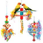 3 Pack Bird Shredding Toys for Small Parrots