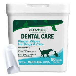 Vet's Best Dental Finger Wipes for Pets