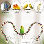 Colorful Rope Perch for Parrots and Cockatiels