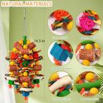 Colorful Natural Bird Chew Toys for Large Parrots