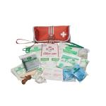 Compact 50-Piece Dog First Aid Kit - Red
