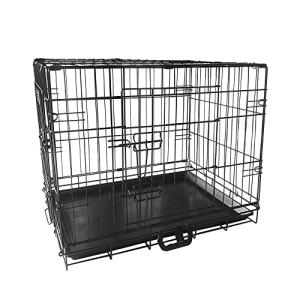24-inch Folding Dog Crate with 2 Doors