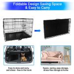 24-inch Folding Dog Crate with 2 Doors