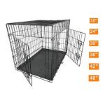 24-Inch Folding Metal Pet Cage for Dogs and Cats
